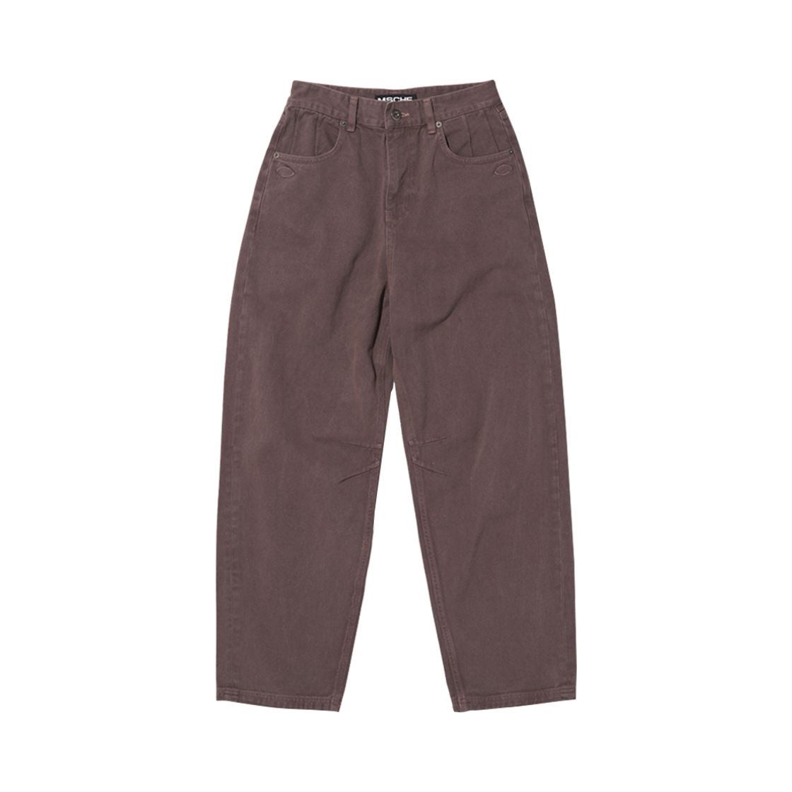 (W) 미스치프 롬버스 슬라우치 워시드 진 로즈 브라운((W) Mischief Rhombus Slouchy Washed Jeans Rose Brown)