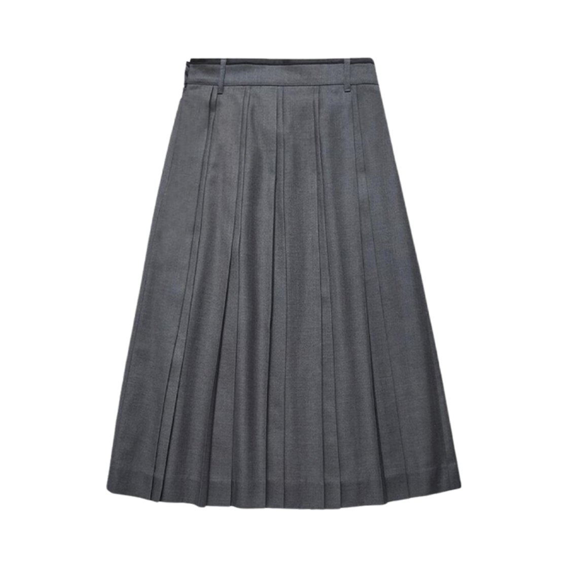 (W) 던스트 더블 플리츠 스커트 차콜 그레이((W) Dunst Double Pleats Skirt Charcoal Grey) - 2