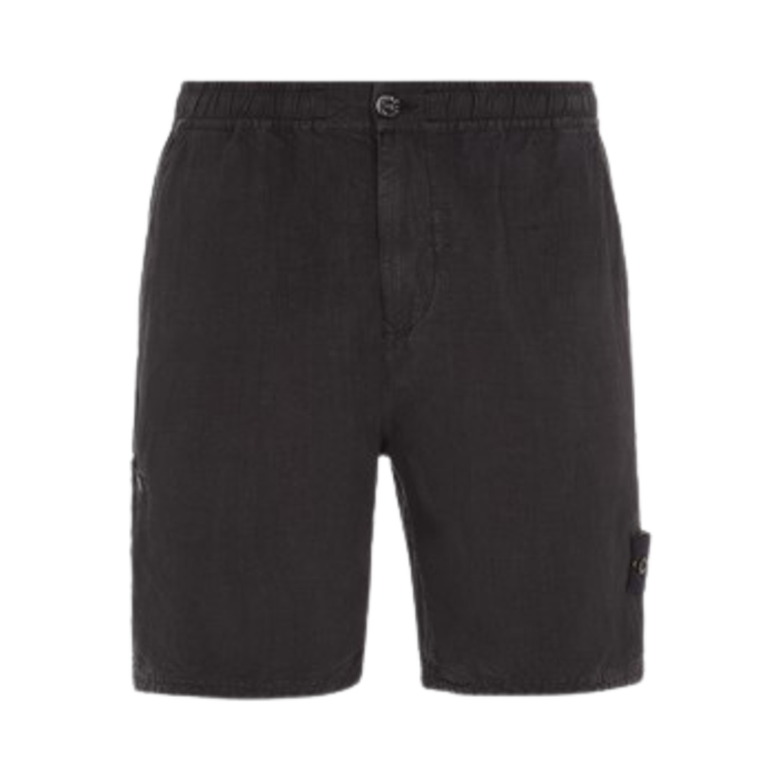 8015L0530-V0029 Stone Island L0530 Lino Nylon Tela-TC Comfort Fit Bermuda Shorts Black - 24SS