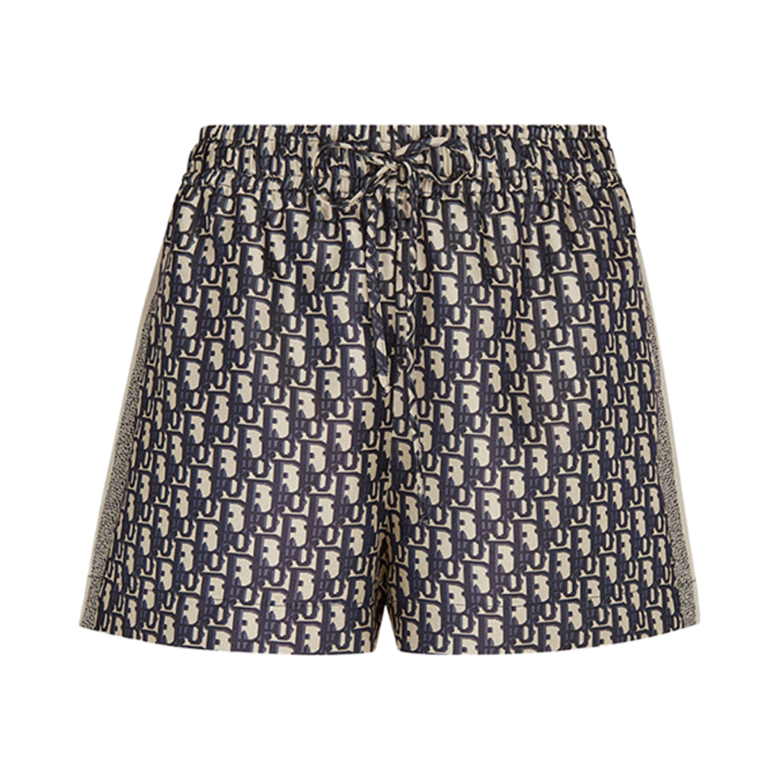 (W) 디올 쉐 MOI 쇼츠 블루 오블리크 실크 트윌((W) Dior Chez Moi Shorts Blue Oblique Silk Twill)
