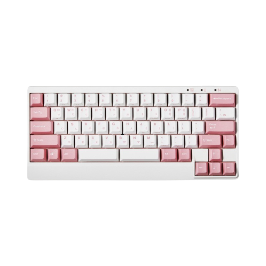 레오폴드 FC650MDS PD 유선 미니 기계식 키보드 라이트 핑크 한글 자판 (국내 정식 발매 제품)(Leopold FC650MDS PD Wired Mini Mechanical Keyboard Light Pink Korean Layout (Korean Ver.))