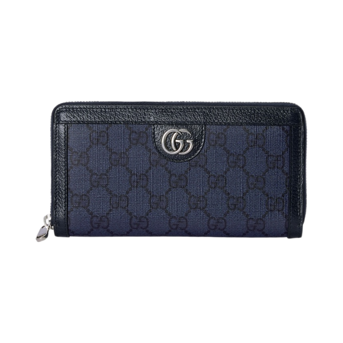 구찌 오피디아 GG 집 어라운드 지갑 블루 다크 블루 슈프림(Gucci Ophidia GG Zip Around Wallet Blue Dark Blue Supreme) - 1