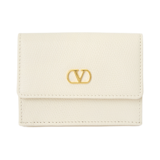 Valentino Vlogo Signature Wallet Ivory