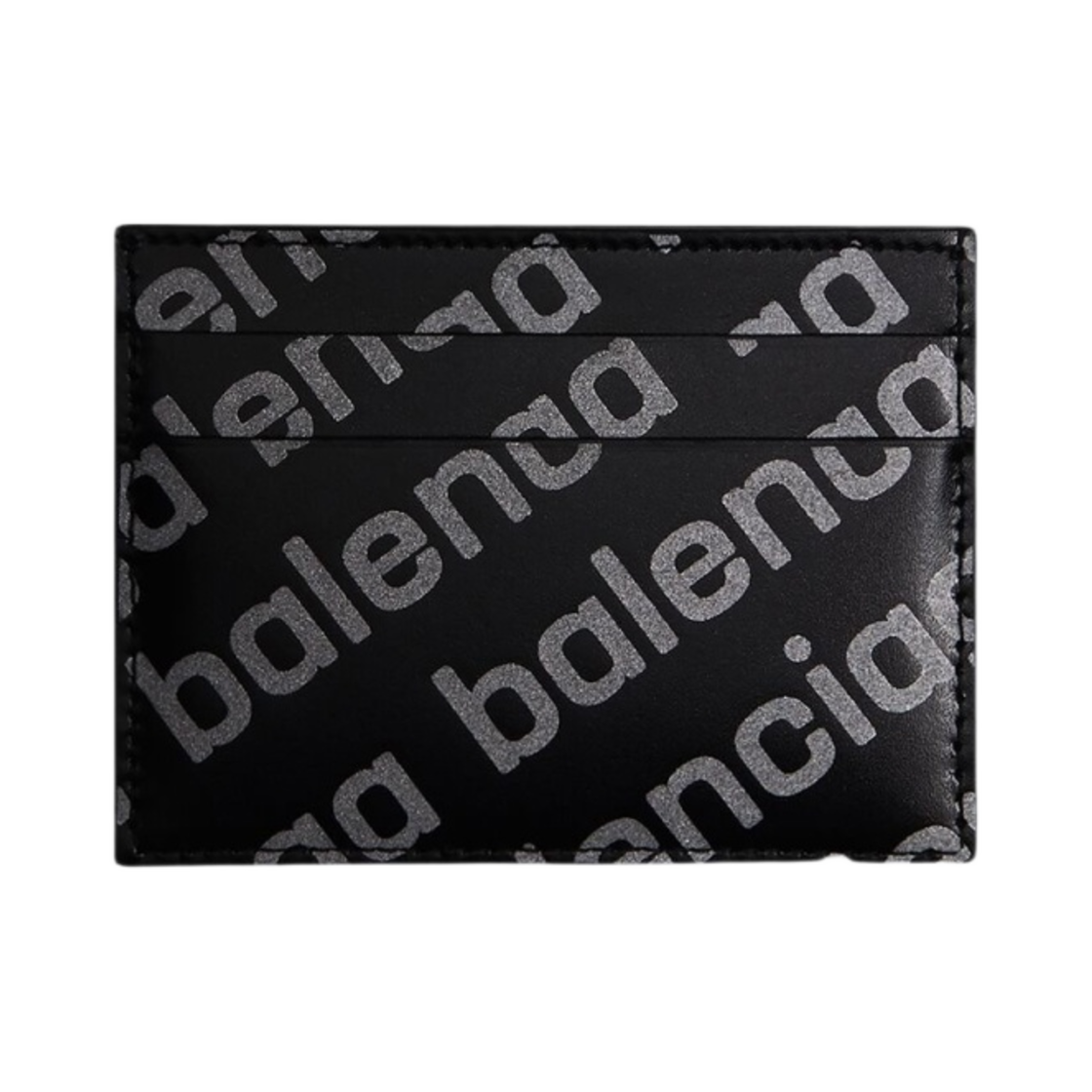 발렌시아가 리플렉티브 올오버 로고 프린트 캐쉬 카드 홀더 블랙(Balenciaga Reflective Allover Logo Print Cash Card Holder Black) - 2