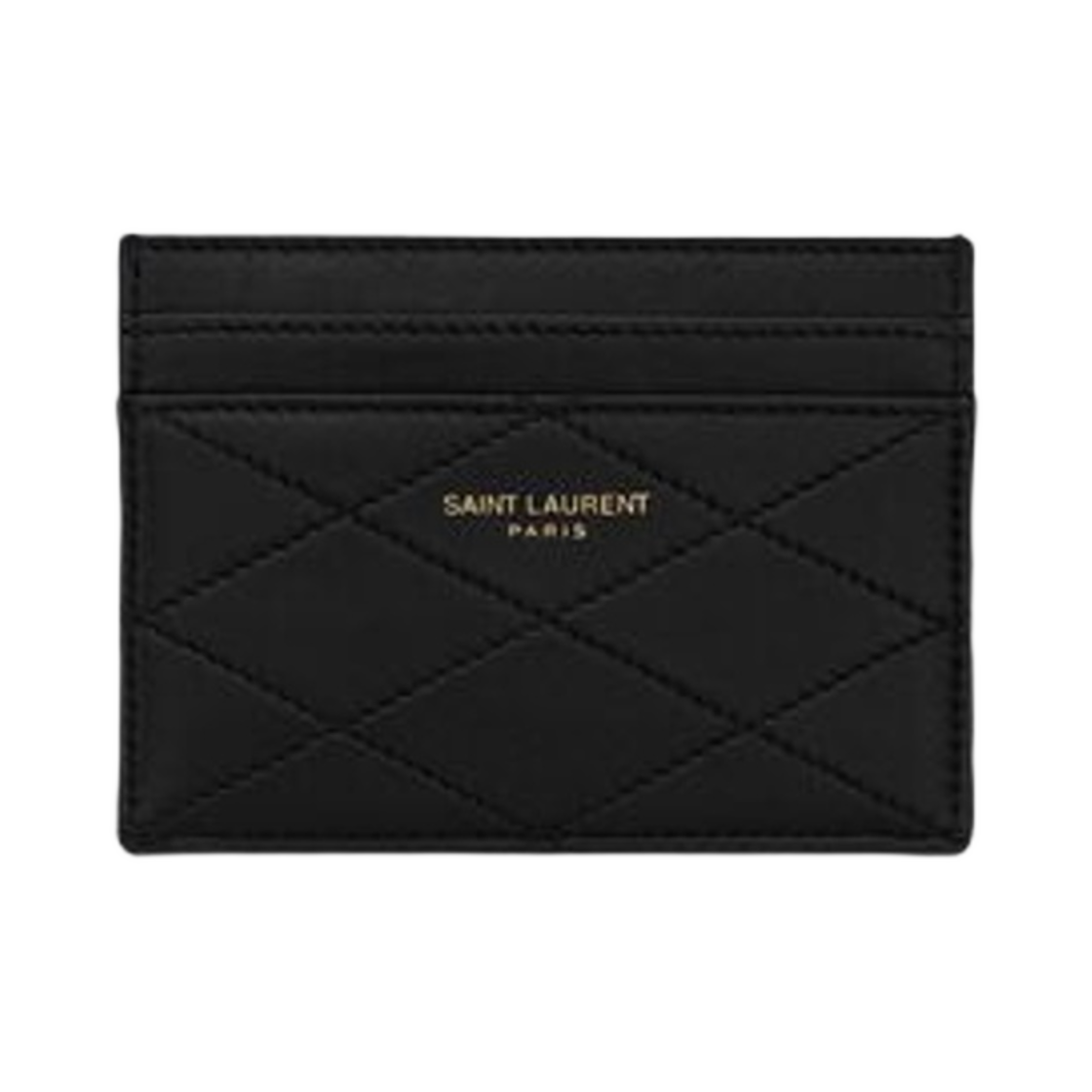 생로랑 파리 카드 케이스 퀼티드 램스킨 블랙(Saint Laurent Paris Card Case in Quilted Lambskin Black) - 1