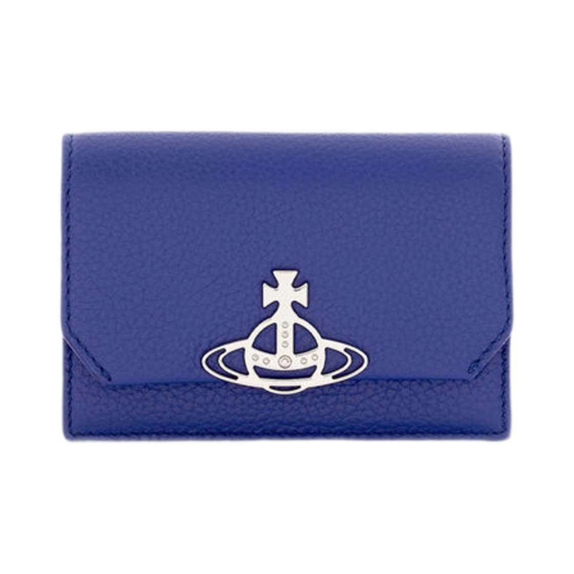 비비안 웨스트우드 그레인 레더 비즈니스 카드 홀더 블루(Vivienne Westwood Grain Leather Business Card Holder Blue) - 1