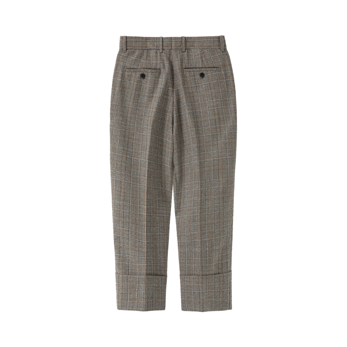 W243PT04902E Wooyoungmi Check Wool Turn Up Pants Beige - 24FW