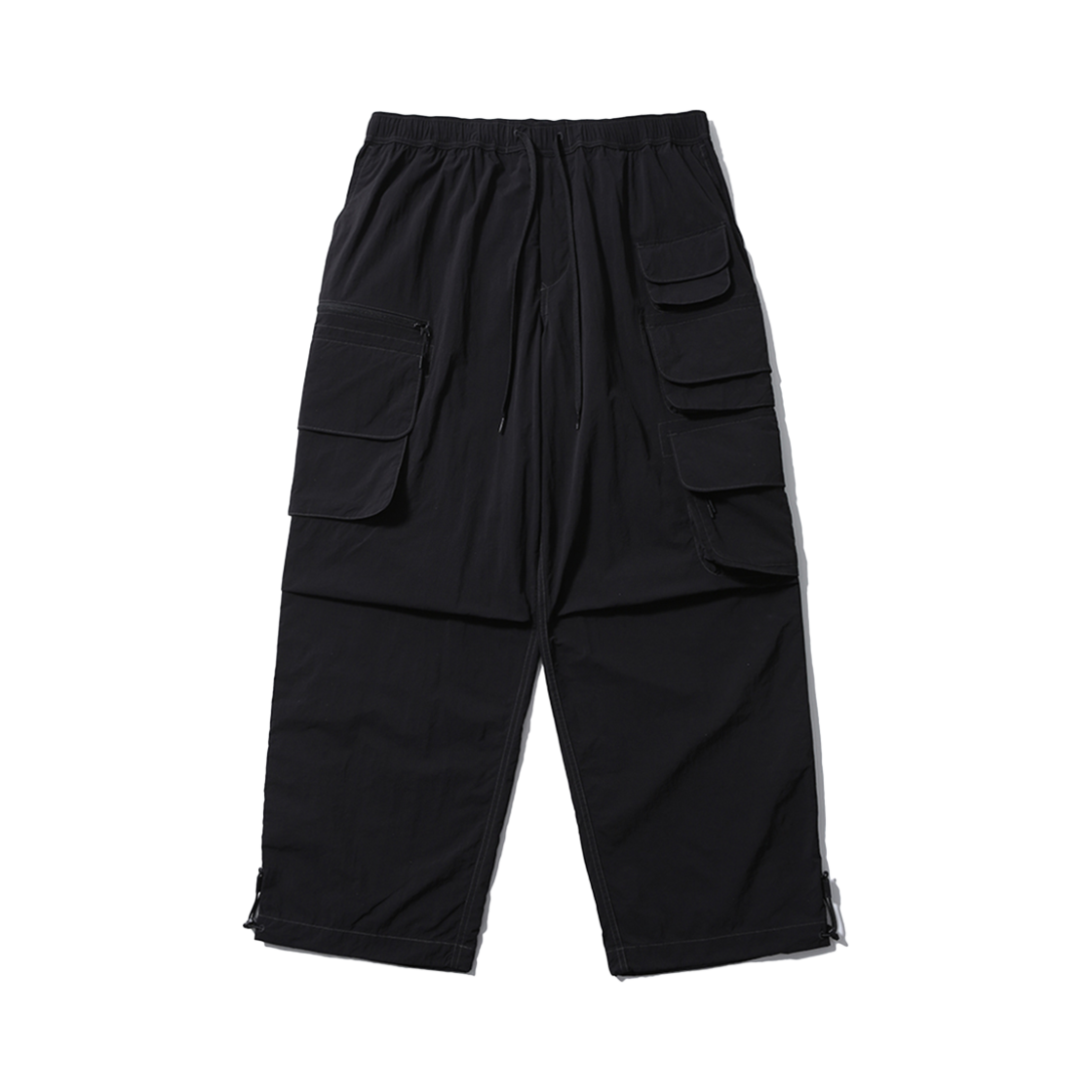 [SS25] 모이프 와이드 월튼 팬츠 블랙([SS25] moif Wide Walton Pants Black) - 1