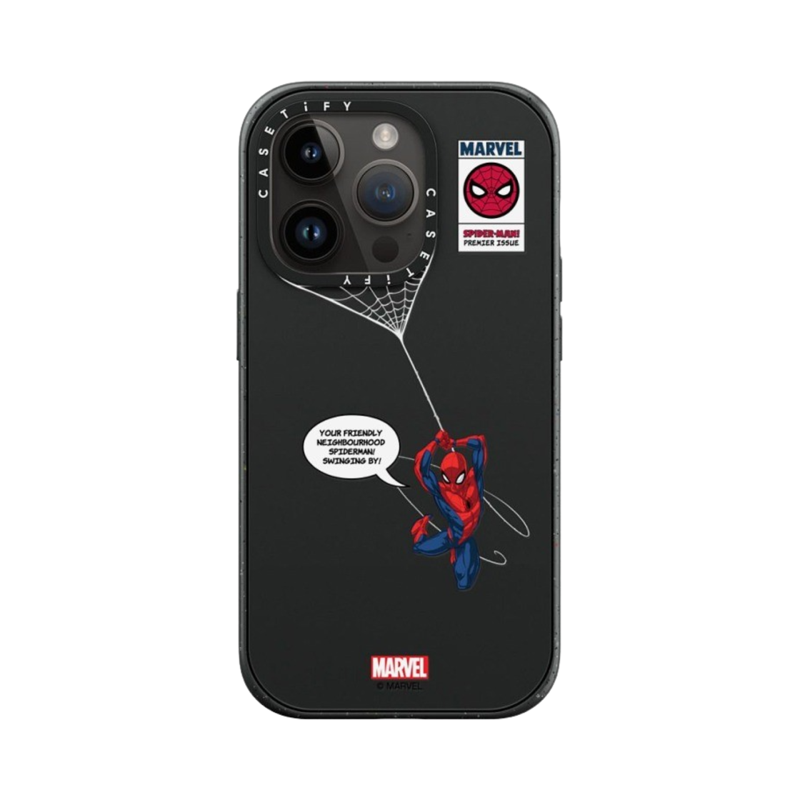 케이스티파이 x 마블 아이폰 스파이더맨 스윙 맥세이프 임팩트 케이스 매트 블랙(Casetify x Marvel iPhone Spider-Man Swinging Magsafe Impact Case Matte Black) - 3