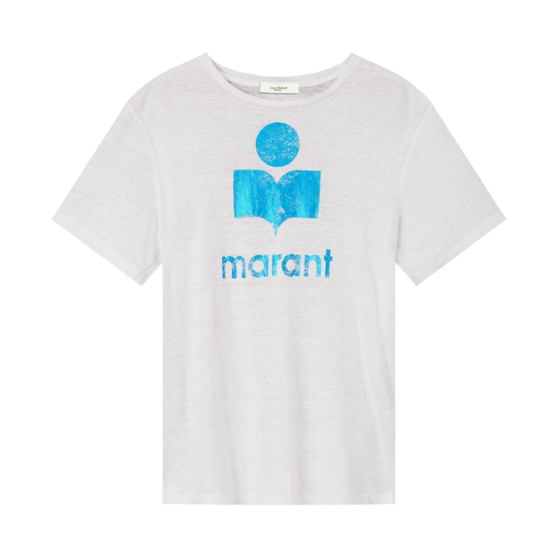 (W) 이자벨 마랑 즈웰 로고 크루넥 티셔츠 블루 화이트 - 22SS((W) Isabel Marant Zewel Logo Crewneck T-Shirt Blue White - 22SS) - 1