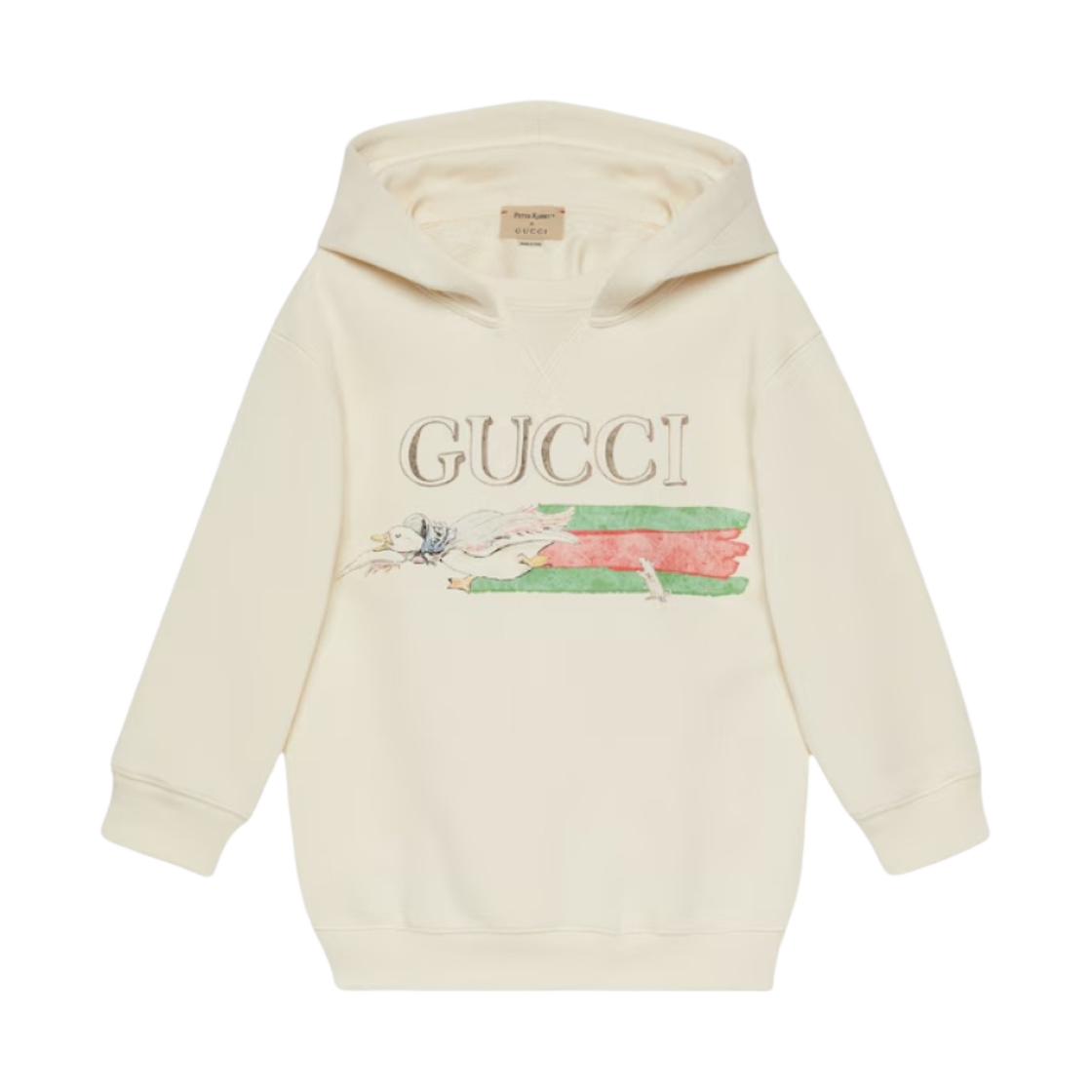 (키즈) 구찌 프린티드 코튼 스웨트셔츠 화이트((Kids) Gucci Printed Cotton Sweatshirt White) - 1