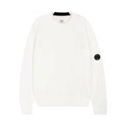 C.P. Company Lens Wappen Cotton Sweatshirt White - 25SS