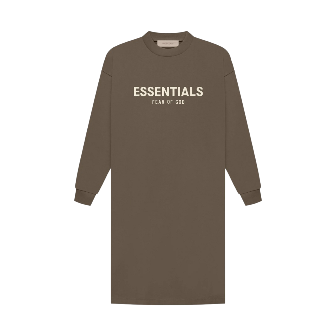 (W) 에센셜 롱슬리브 티셔츠 드레스 우드 - 22FW((W) Essentials L/S T-Shirt Dress Wood - 22FW) - 1