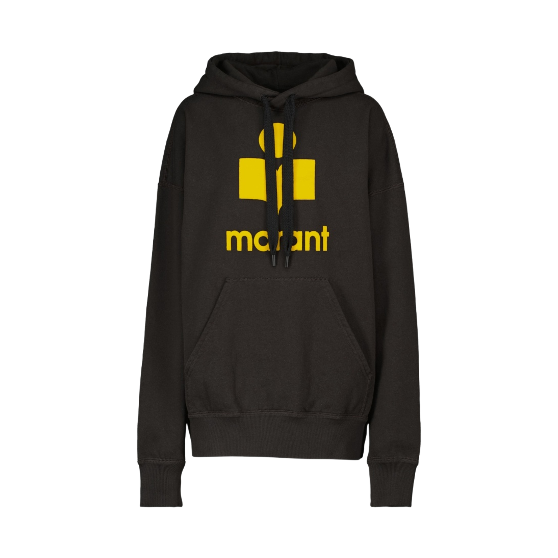 SW0031-21A037E-YWFK (W) Isabel Marant Mansel Hoodie Black Yellow - 21FW