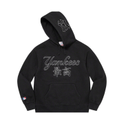 Supreme x New York Yankees Kanji Hooded Sweatshirt Black - 22FW