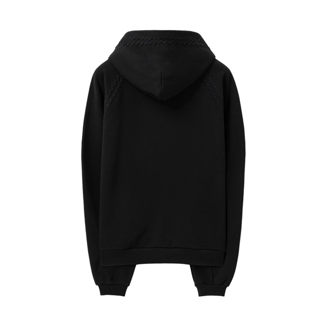 우영미 라인 자수 후드 티셔츠 블랙 - 25SS(Wooyoungmi Line Embroidery Hood T-Shirt Black - 25SS) - 2