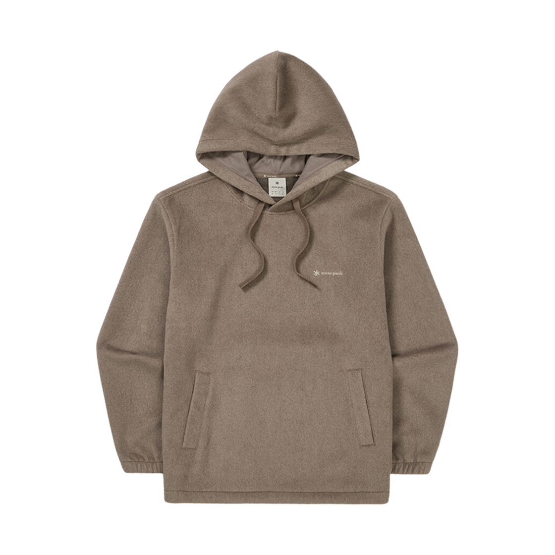 S24WUFHD76BR Snow Peak Warm Fleece Hooded T-Shirt Brown