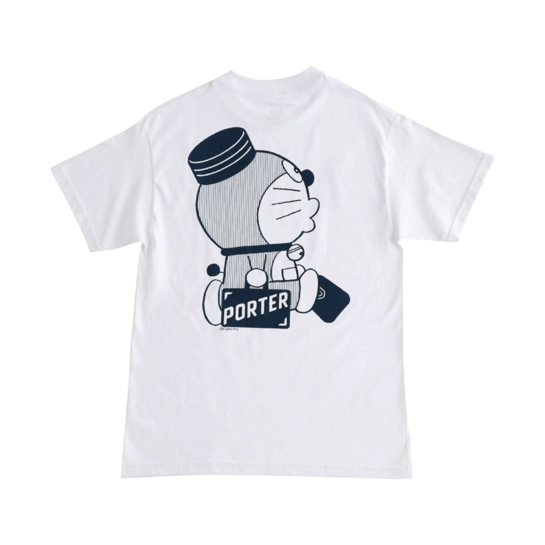 포터 x 도라에몽 티셔츠 사이드 화이트 네이비(Porter x Doraemon T-Shirt Side White Navy)