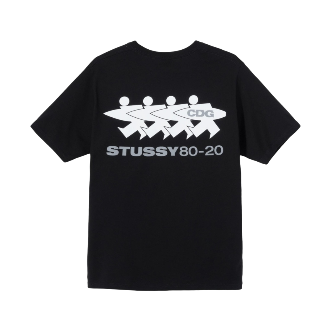 스투시 x CDG 서프맨 티셔츠 블랙