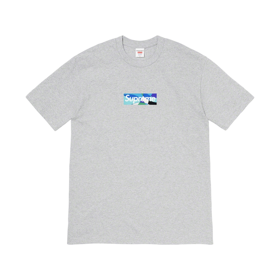 슈프림 x 에밀리오 푸치 박스로고 티셔츠 헤더 그레이 블루 - 21SS(Supreme x Emilio Pucci Box Logo T-Shirt Heather Grey Blue - 21SS) - 1