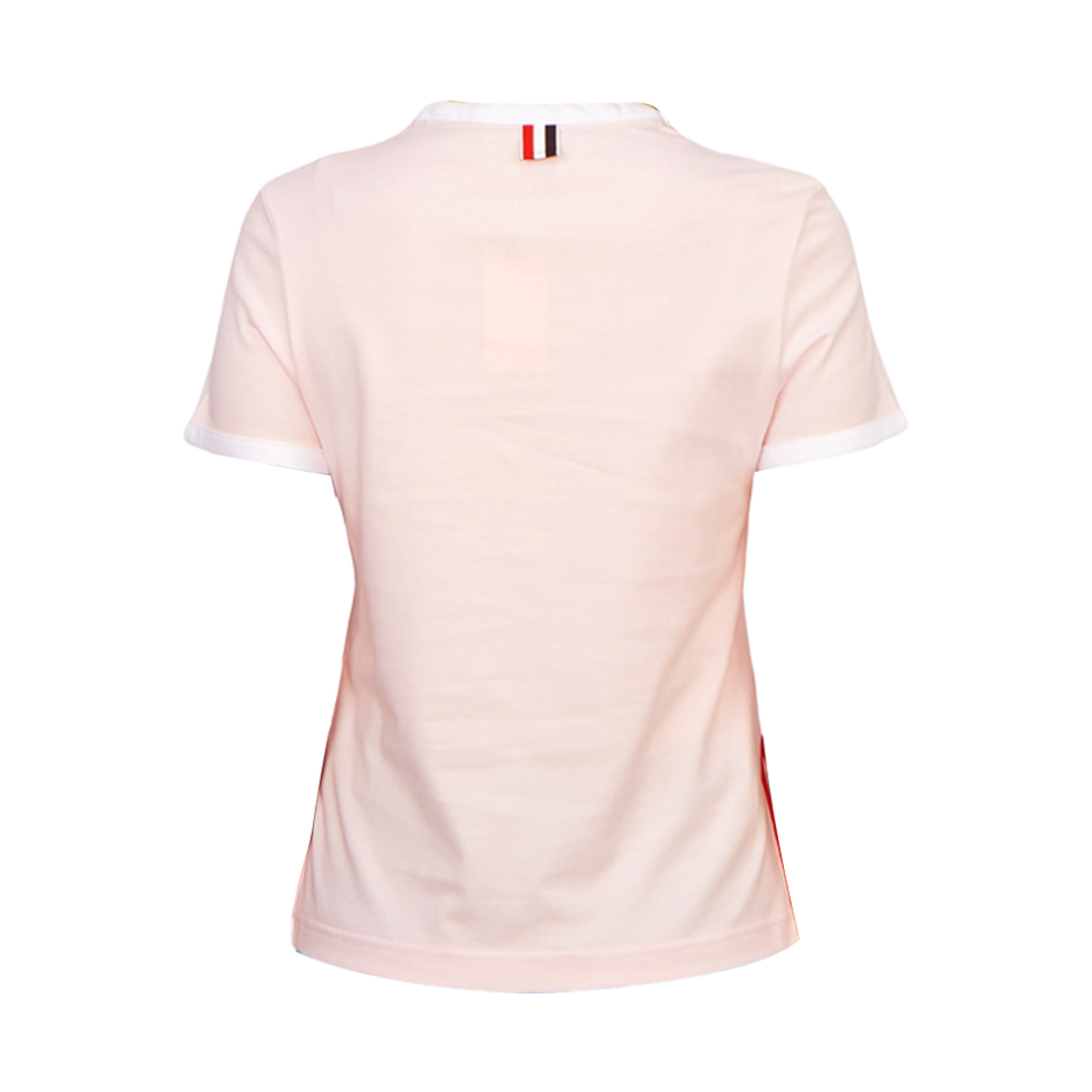 (W) 톰브라운 어시에트릭 헴 숏슬리브 티셔츠 라이트 핑크((W) Thom Browne Asymmetric Hem Short Sleeve T-Shirt Light Pink) - 2