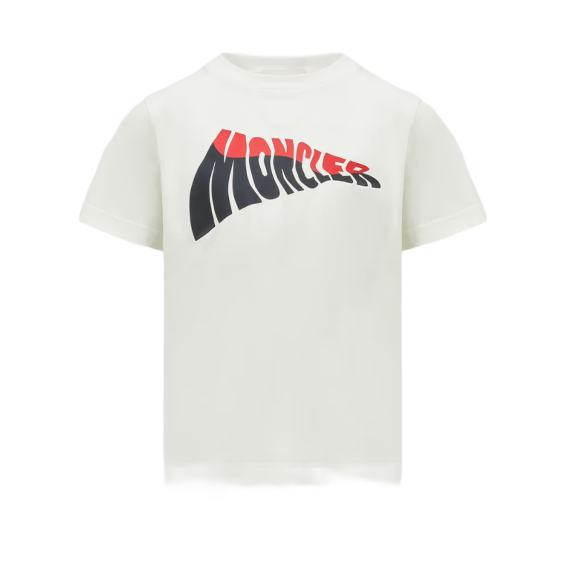 K1-954-8C00031-89AFV-034 (Kids) Moncler Wave Logo Cotton T-Shirt White - 25SS