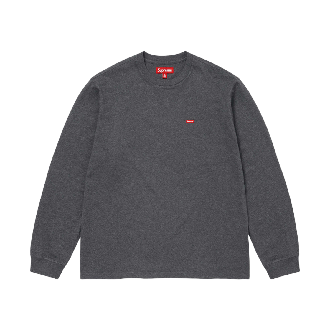 슈프림 스몰 박스 롱슬리브 티셔츠 차콜 - 24FW