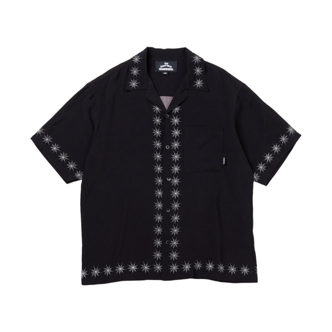 네이버후드 x 그레이트 프로그 스파이더웹 하와이안 숏슬리브 셔츠 블랙(Neighborhood x Great Frog Spiderweb Hawaiian S/S Shirt Black) - 1