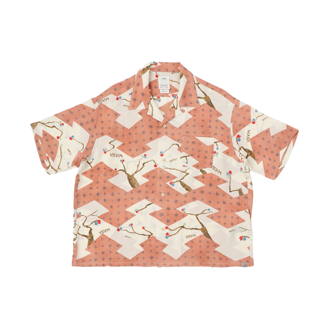 비즈빔 크로스비 셔츠 숏슬리브 실크 핑크 - 23SS(Visvim Crosby Shirt S/S Silk Pink - 23SS) - 1