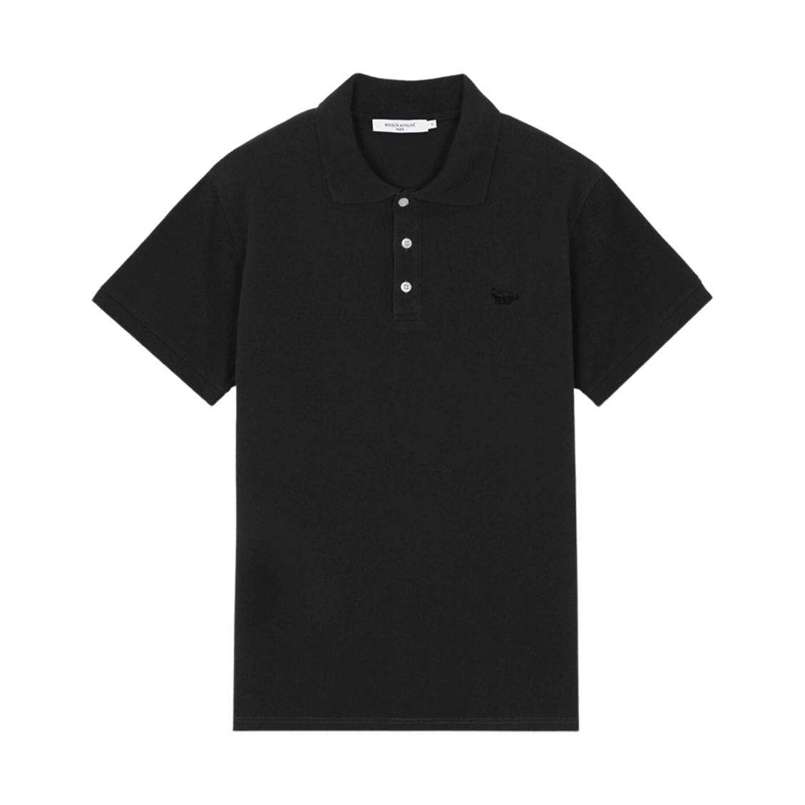 메종 키츠네 토날 폭스 패치 클래식 폴로 블랙(Maison Kitsune Tonal Fox Patch Classic Polo Black) - 1