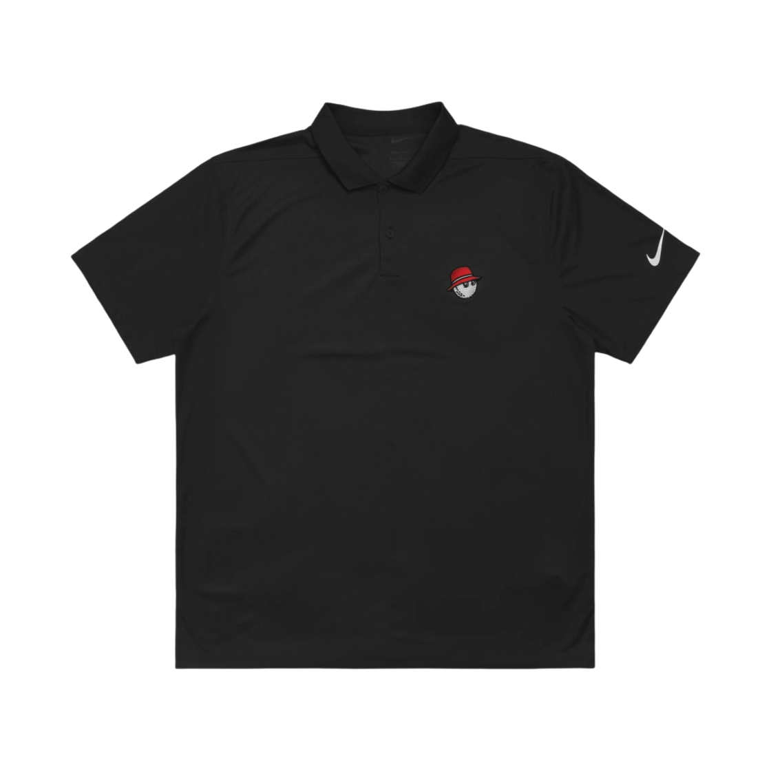 - Malbon Golf x Nike Dri-Fit Victory Solid Polo OLC Black White