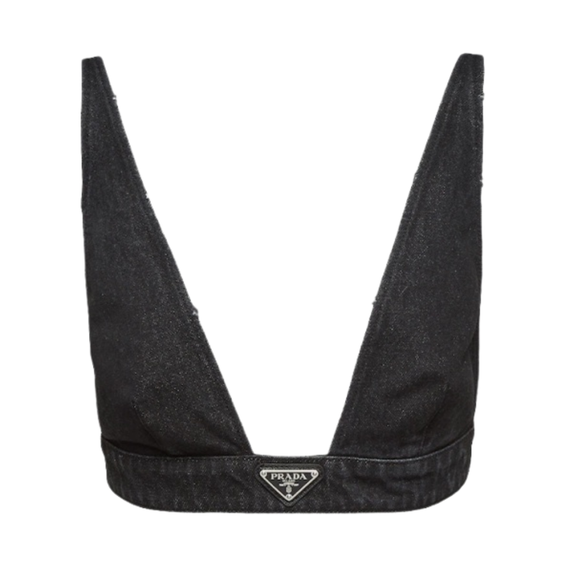 (W) 프라다 데님 탑 블랙((W) Prada Denim Top Black) - 1
