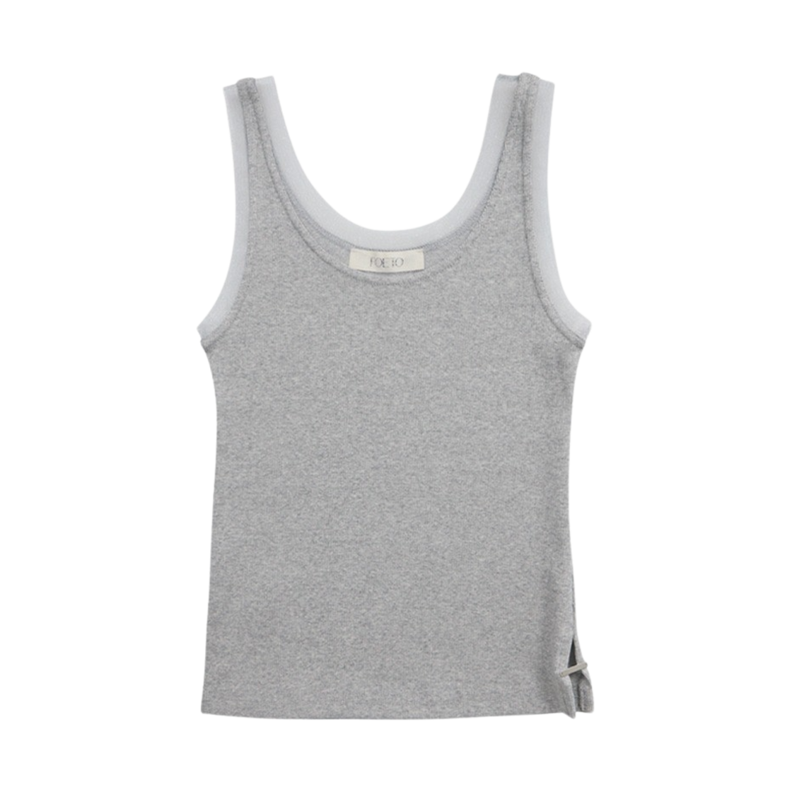 FOETO_164 FOETO Layered Mesh Slit Sleeveless Grey
