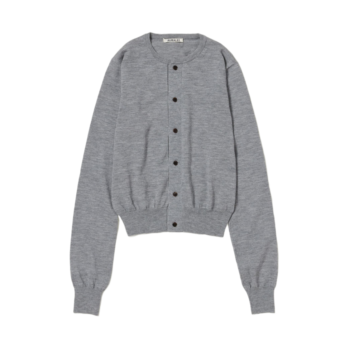 (W) 오라리 하드 트위스트 캐시미어 니트 가디건 탑 그레이 - 25SS((W) Auralee Hard Twist Cashmere Knit Cardigan Top Gray - 25SS) - 1