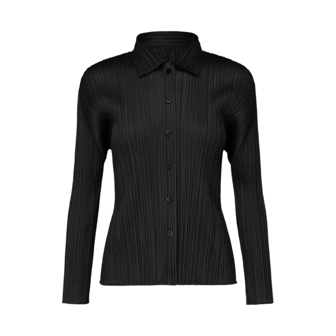 (W) 플리츠 플리즈 이세이 미야케 베이직 셔츠 블랙((W) Pleats Please Issey Miyake Basics Shirt Black)
