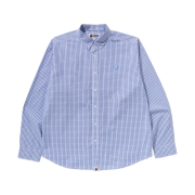 BAPE One Point Checked Poplin Blue
