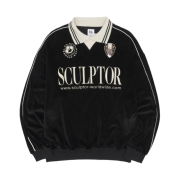 (W) Sculptor Velour Soccer Jersey Black