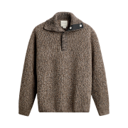 Zara x Nanushka Wool Cashmere Knit Polo Shirt Brown