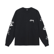 Stussy Angels Pigment Dyed LS T-Shirt Black