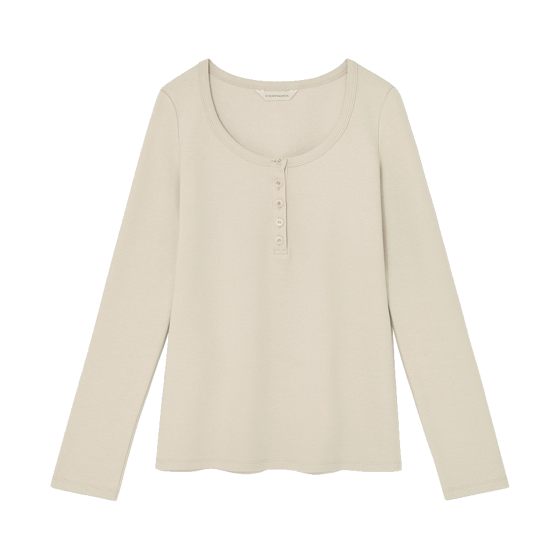 킨더살몬 우먼 버튼 업 티셔츠 초크