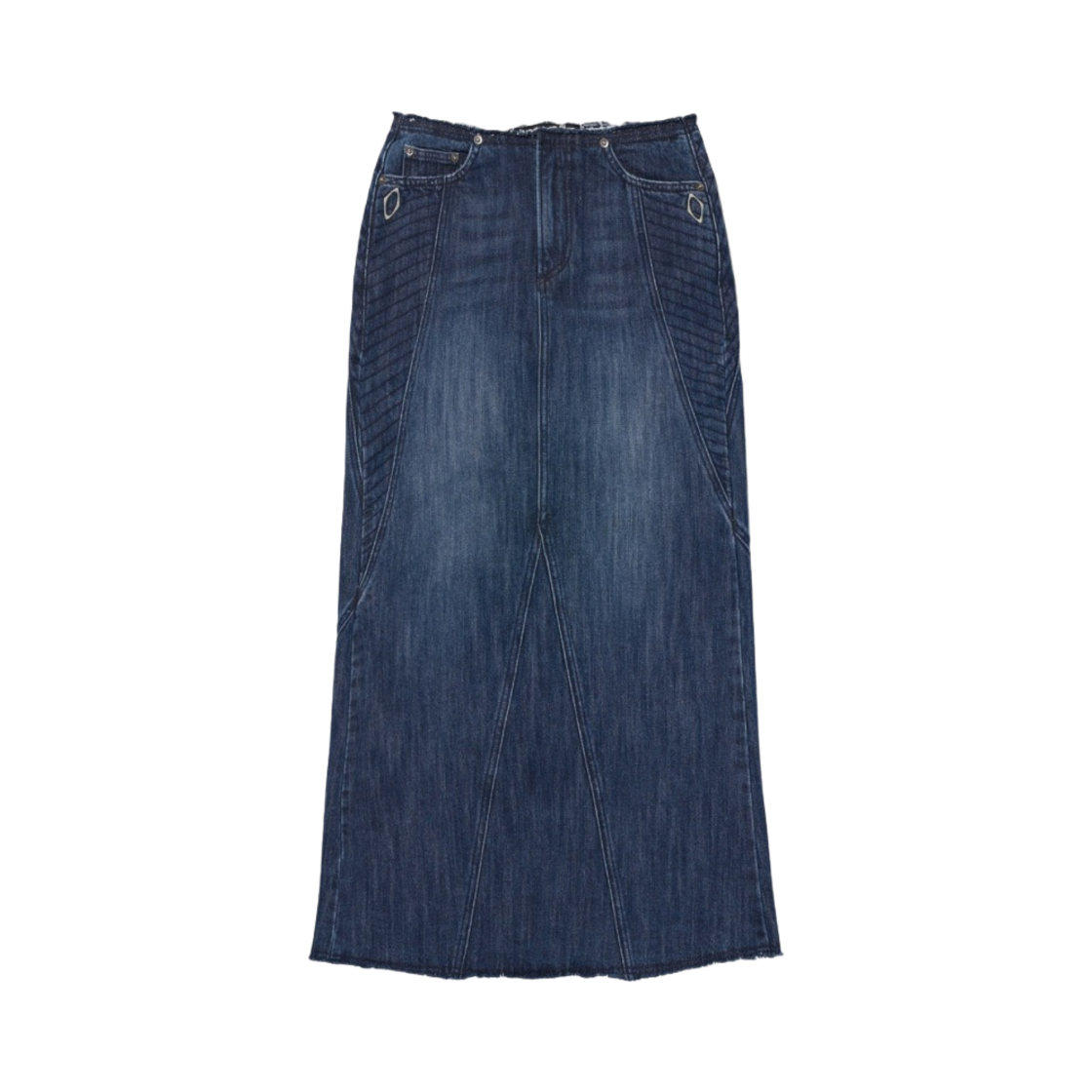 (W) 미스치프 맥시 데님 스커트 인디고((W) Mischief Maxi Denim Skirt Indigo)