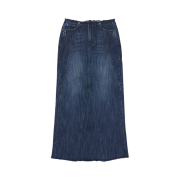 (W) Mischief Maxi Denim Skirt Indigo
