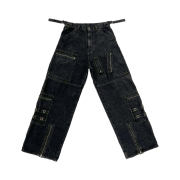 Project G/R Flight Denim Pants Black