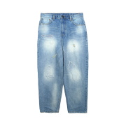 Ogarp Patchwork Panneled Denim Pants Lightblue