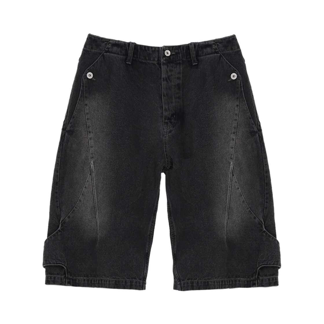 CK25SSPT01BK Cost Per Kilo Adjustable Denim Shorts Black