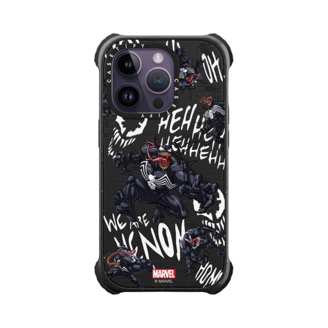 케이스티파이 x 마블 아이폰 베놈 패턴 맥세이프 울트라 임팩트 케이스 매트 블랙(Casetify x Marvel iPhone Venom Pattern Magsafe Ultra Impact Case Matte Black) - 2