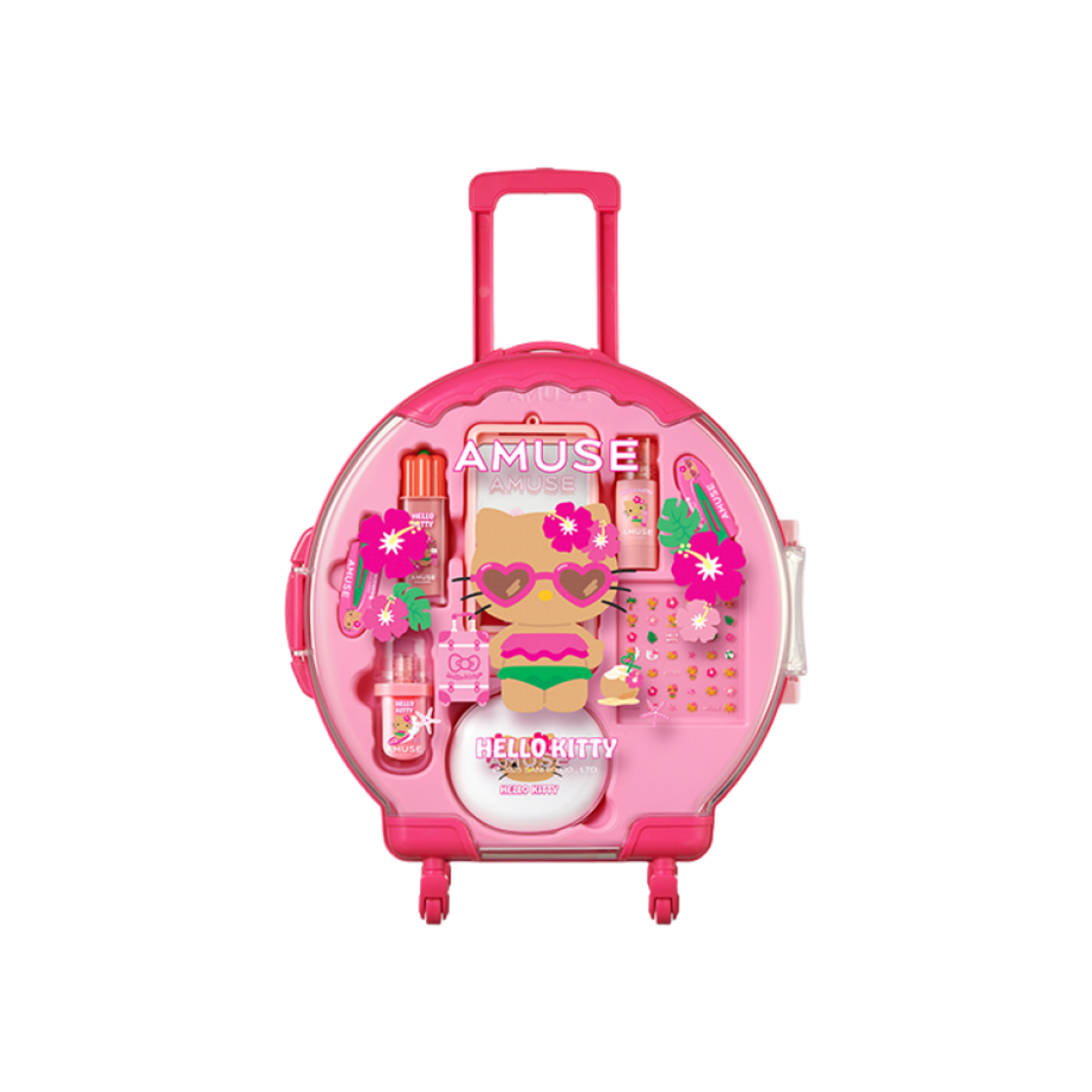 어뮤즈 x 헬로 키티 풀 메이크업 라지 캐리어 웜 세트(Amuse x Hello Kitty Full Makeup Large Luggage Warm Set)