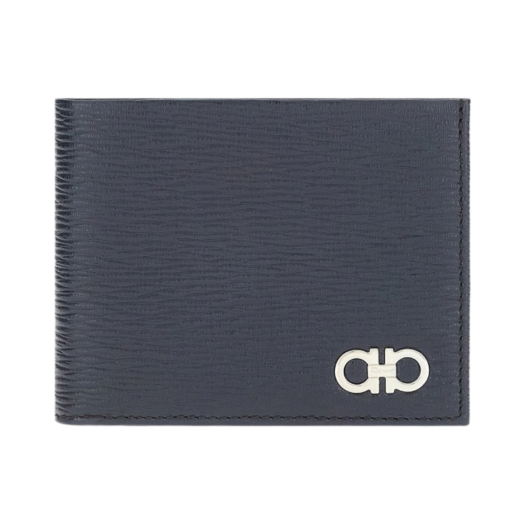 Ferragamo ID Window Gancini Wallet Deep Ocean Black