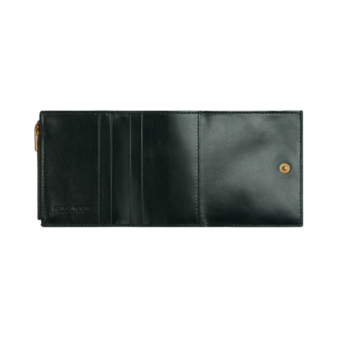 보테가 베네타 스몰 인트레치아토 트라이폴드 지퍼 지갑 셀라돈 잉크웰(Bottega Veneta Small Intrecciato Tri-Fold Zip Wallet Celadon Inkwell) - 2