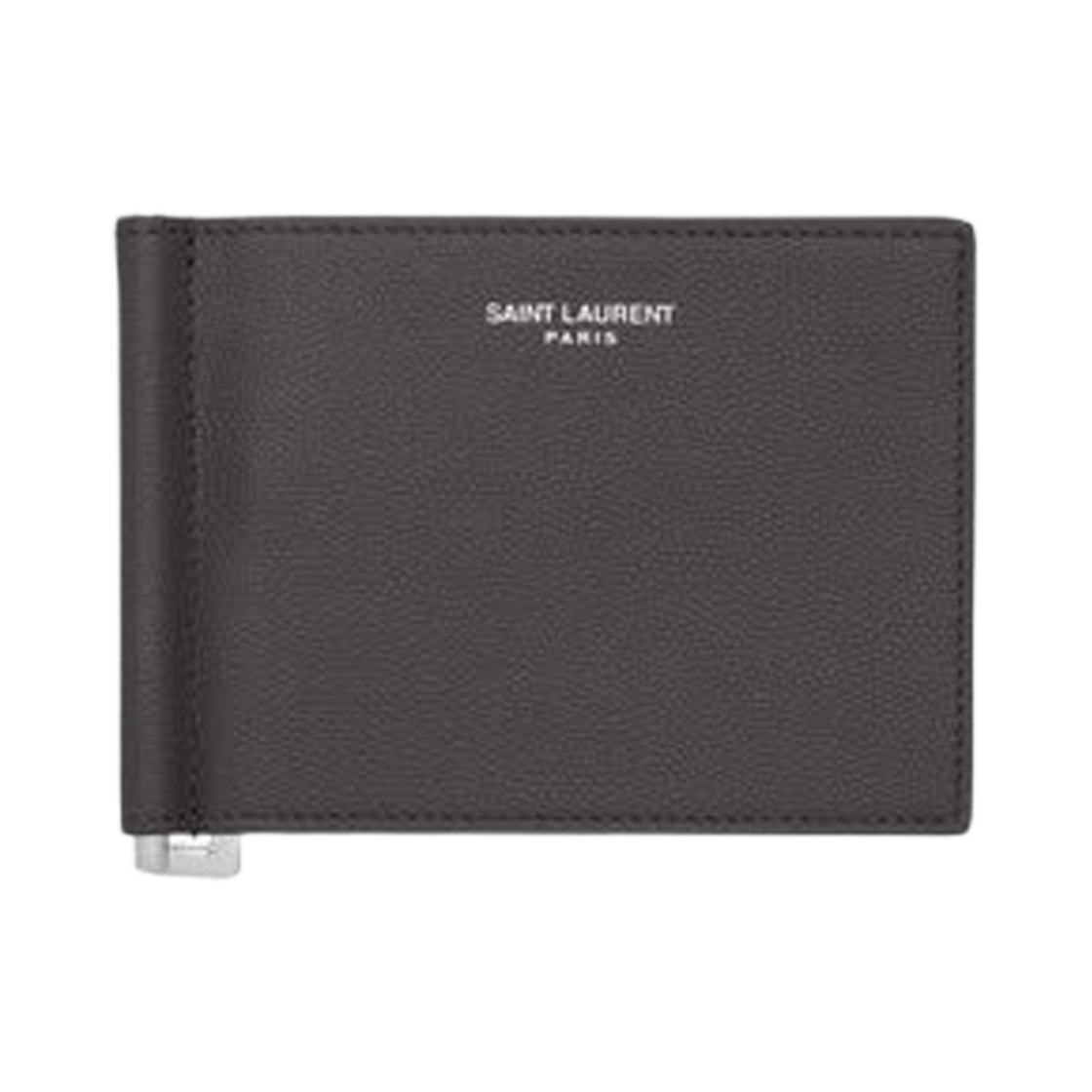 생로랑 빌 클립 월렛 그레인 드 뿌드르 엠보스 레더 스톰(Saint Laurent Bill Clip Wallet in Grain De Poudre Embossed Leather Storm) - 1